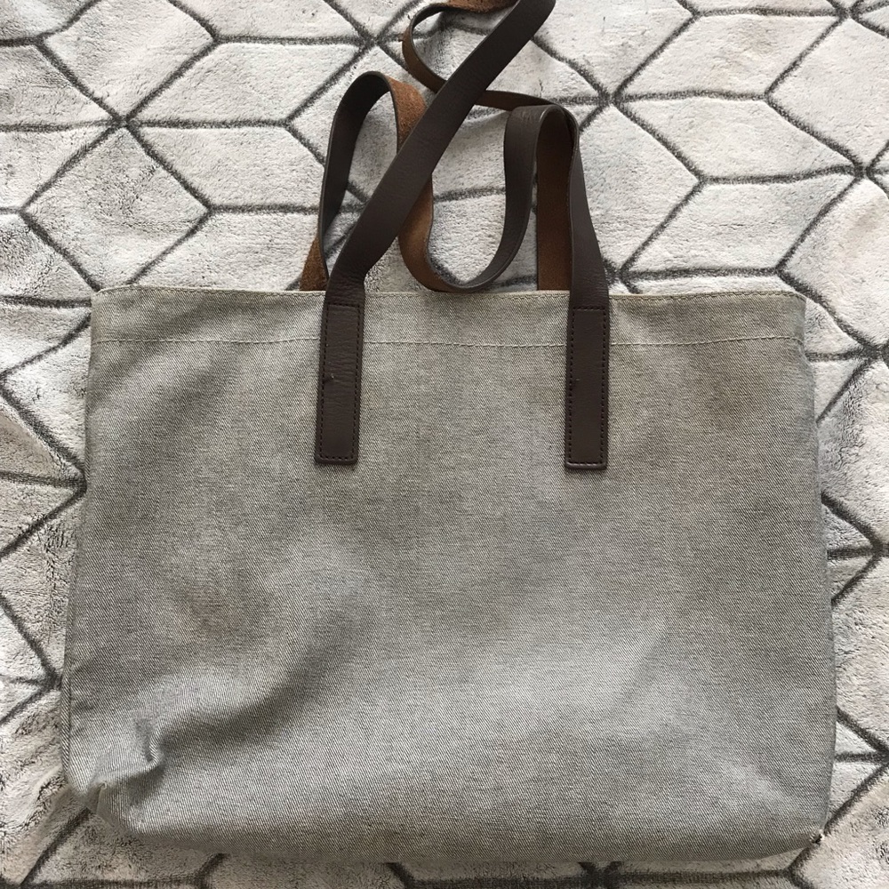 Everlane classic canvas zip tote - gray